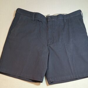 Izod Men's blue flat Front Shorts